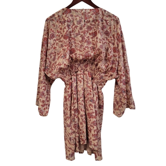 NWOT MinkPink Maximilliane Pink Floral Cutout Flowy Chiffon Mini Dress Medium - Picture 5 of 6